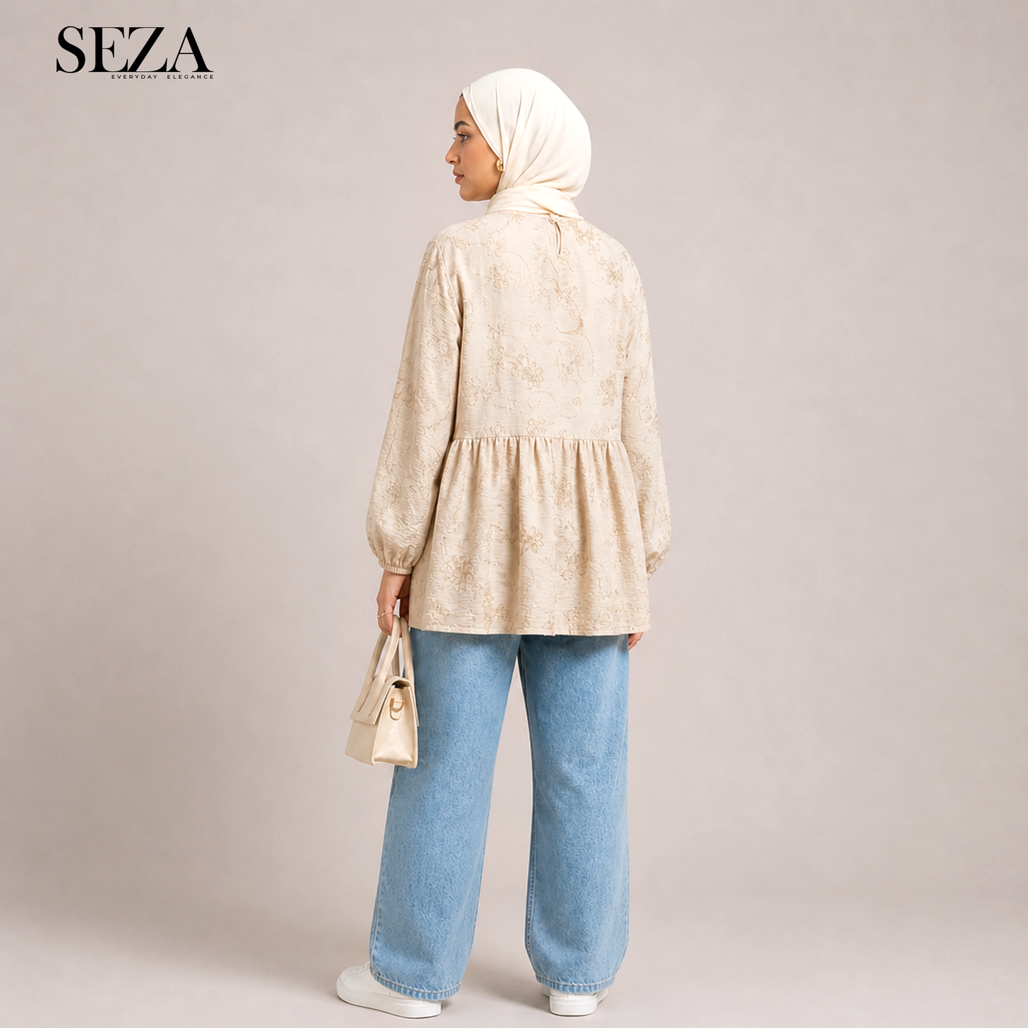 The peplum beige Blouse