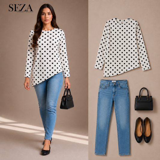 Casual Dot Blouse