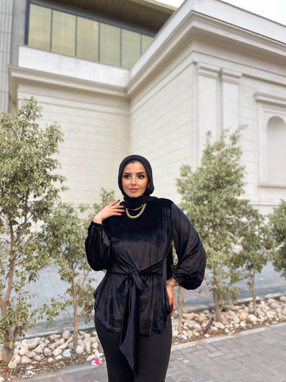 Flair velvet blouse