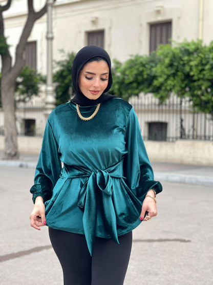 Flair Velvet blouse - Green