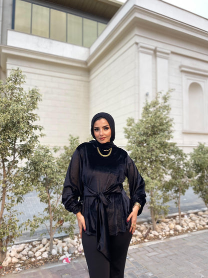 Flair velvet blouse