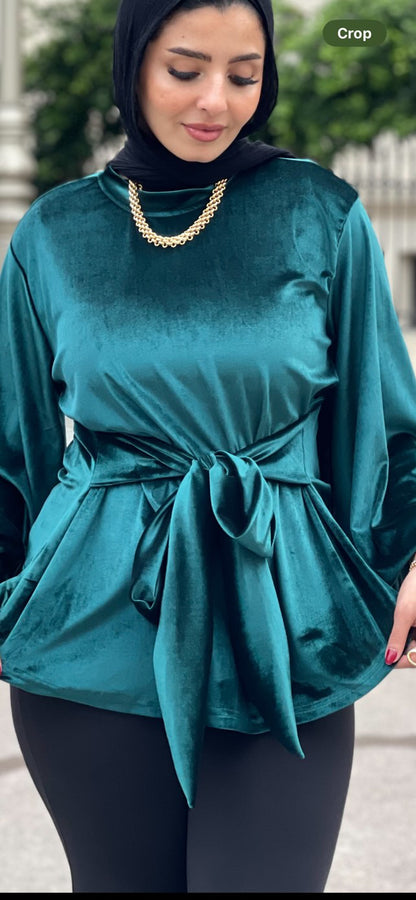 Flair Velvet blouse - Green