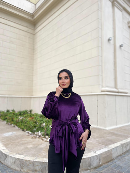 Flair Velvet blouse - purple