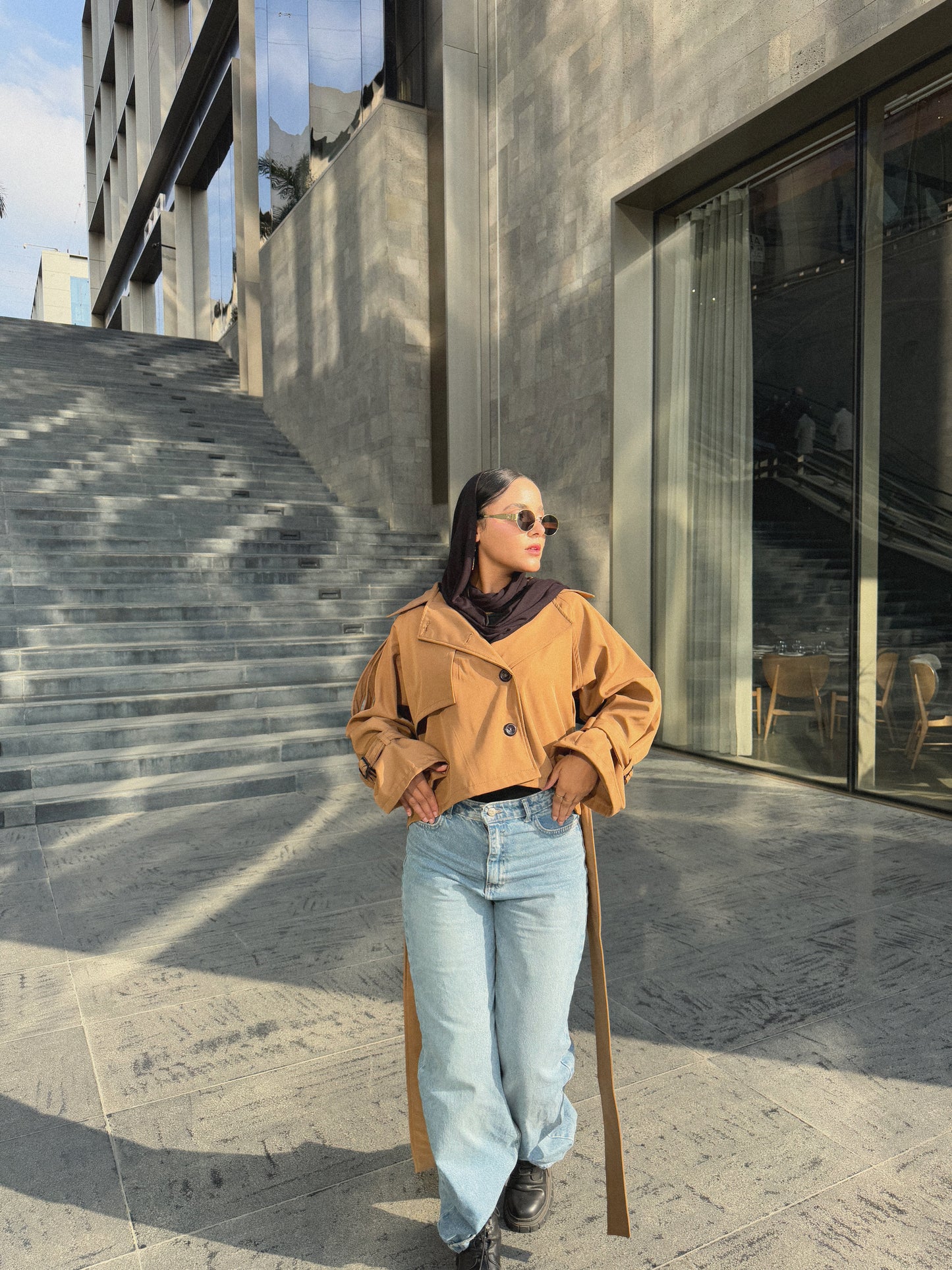 LUCA Cropped Trench Coat