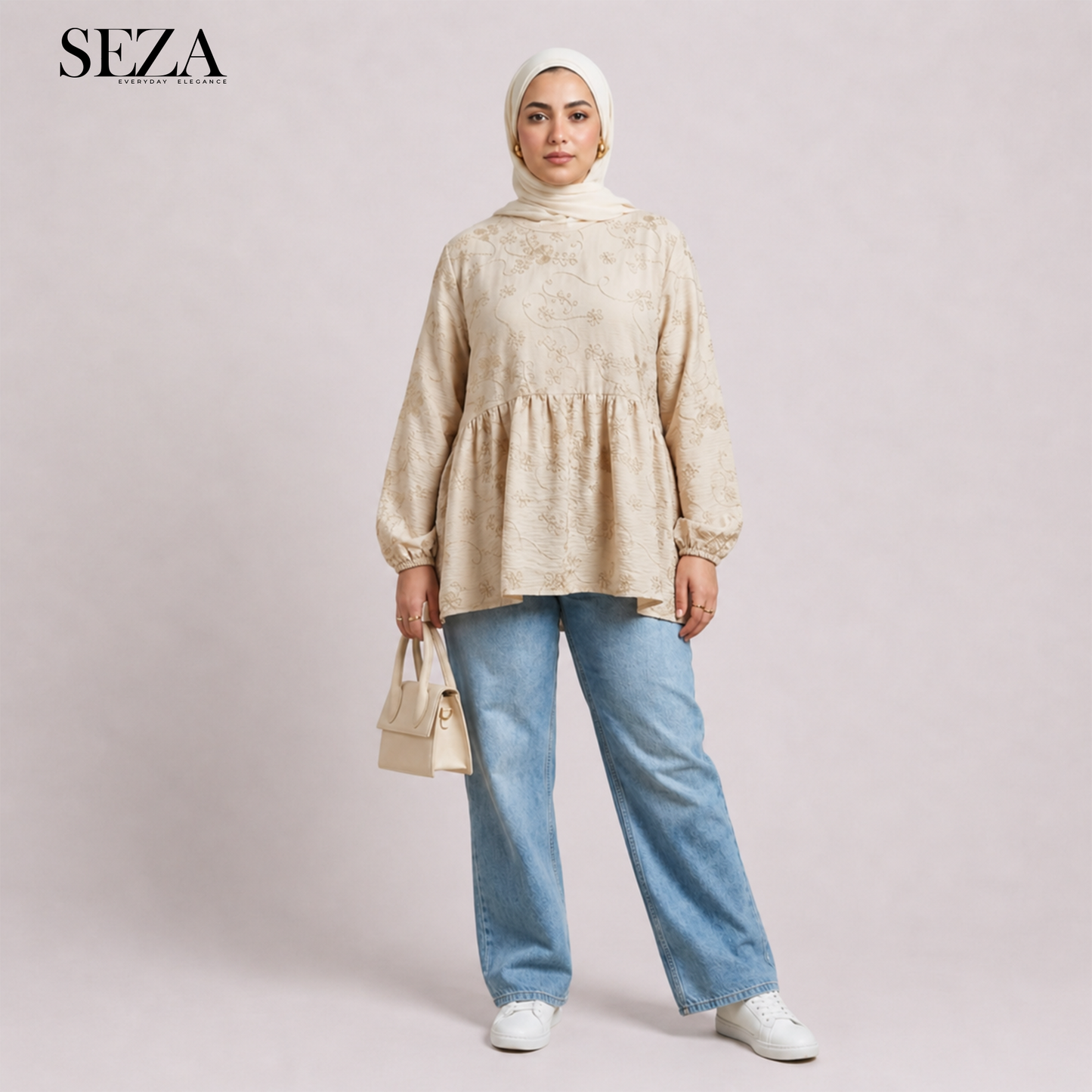 The peplum beige Blouse