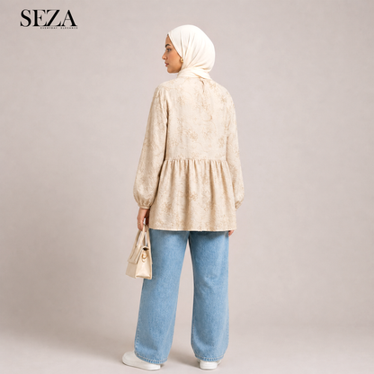 The peplum beige Blouse