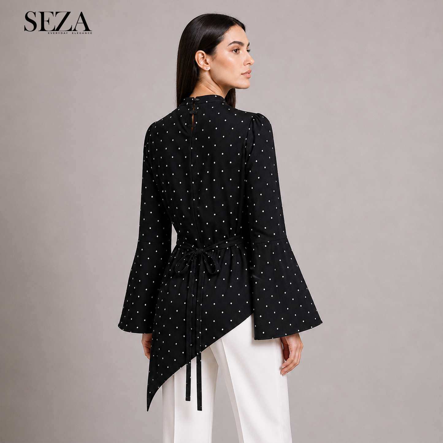 Stain black polka dots