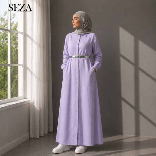 Long shirt in Lavender