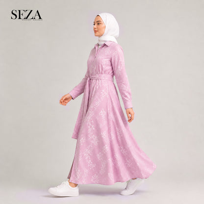 Lina pink striped Dress