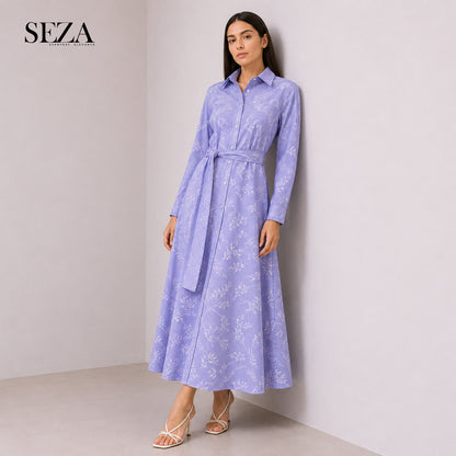 Lina Navy blue striped Dress