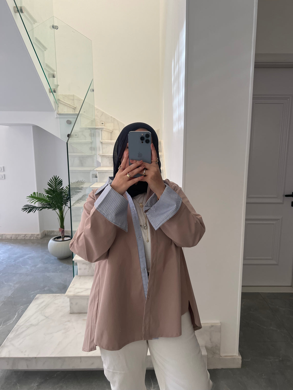 Bella cuff Shirt - Beige
