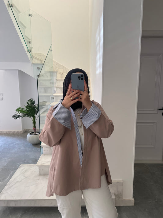 Bella cuff Shirt - Beige