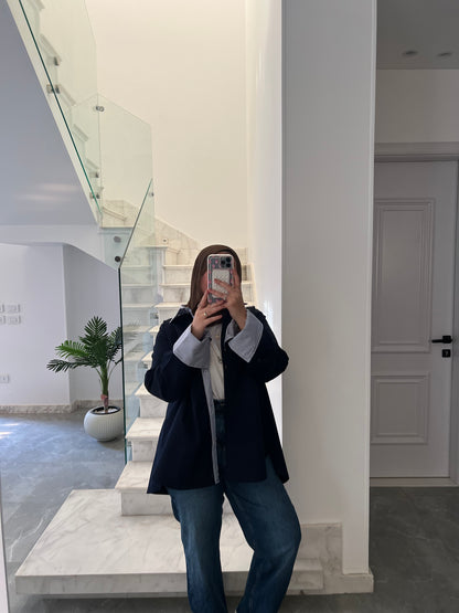 Bella Cuff Shirt - Navy