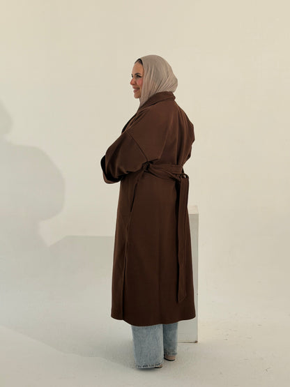 Celina Long Coat - Brown