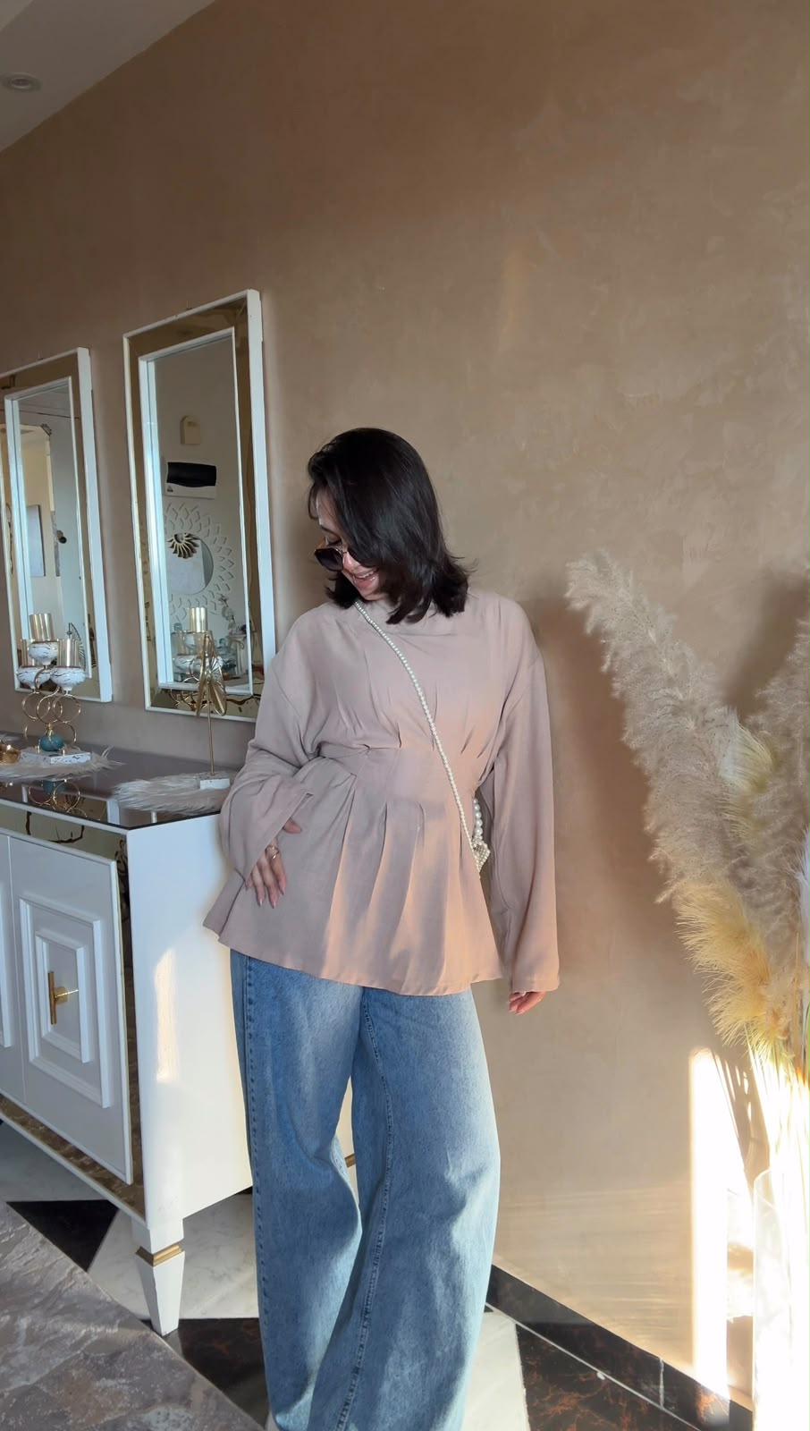 Corset blouse - beige