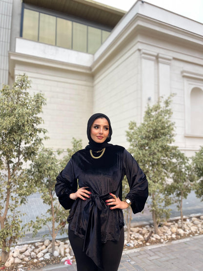 Flair velvet blouse