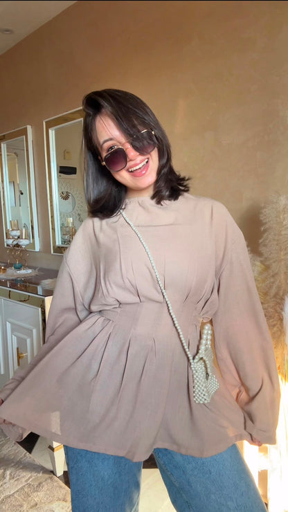 Corset blouse - beige